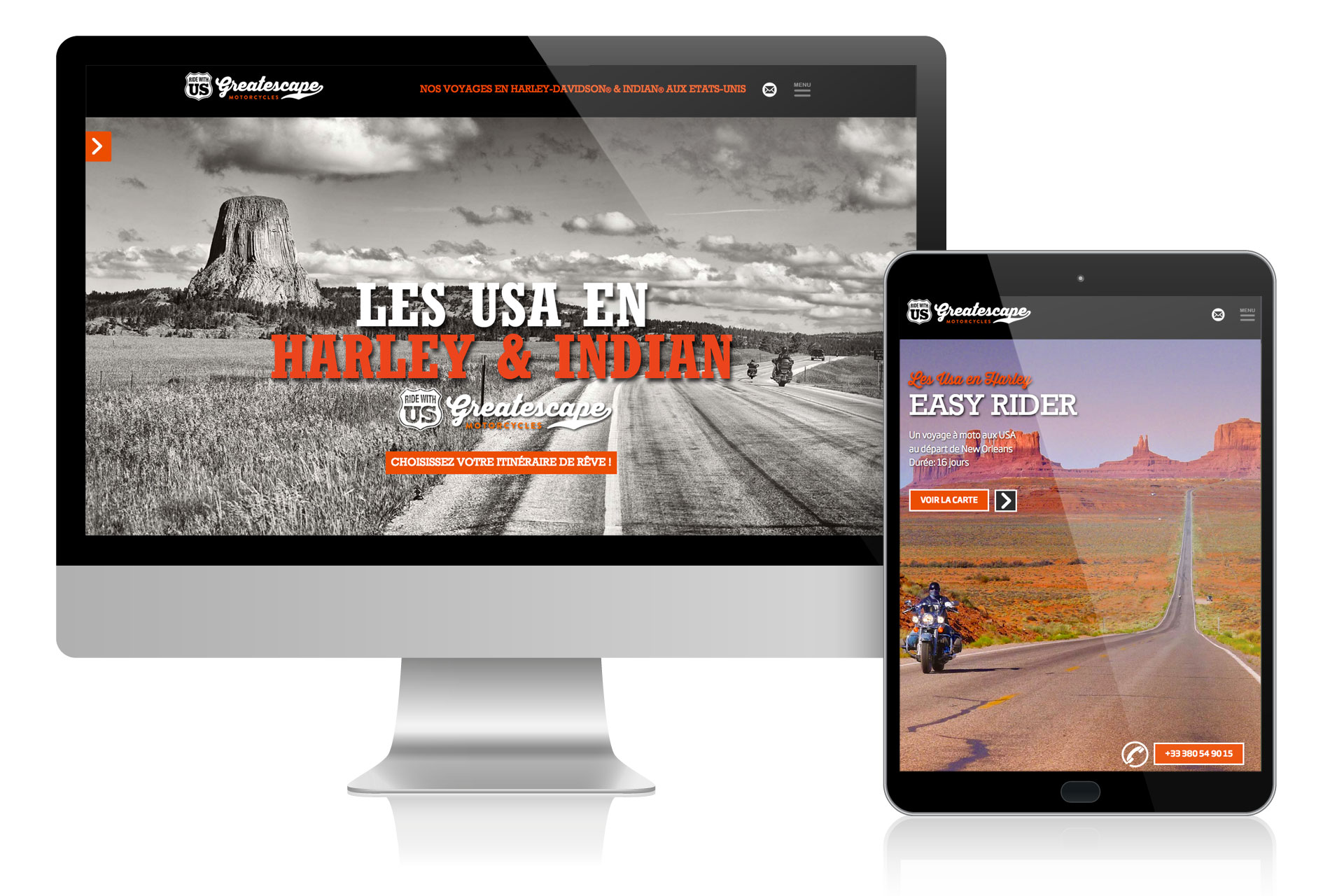 Site internet des voyages à moto Greatescape Company