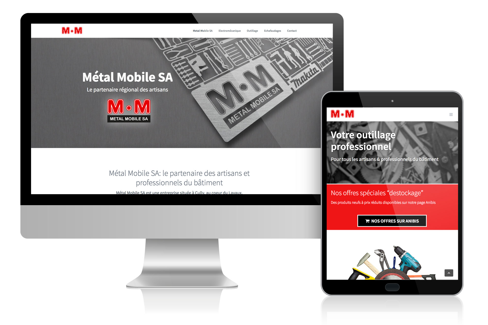 Site internet Metal-Mobile SA - Cully