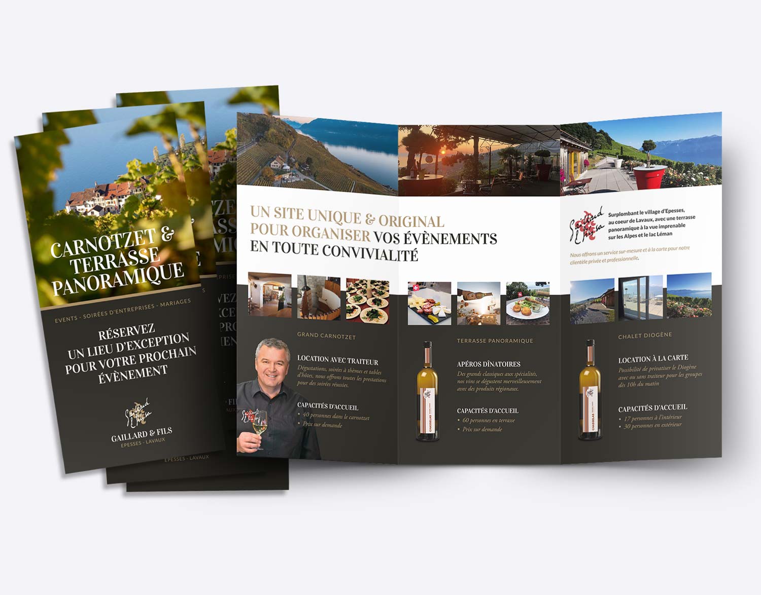 flyer de présentation – Gaillard Vins, Epesses